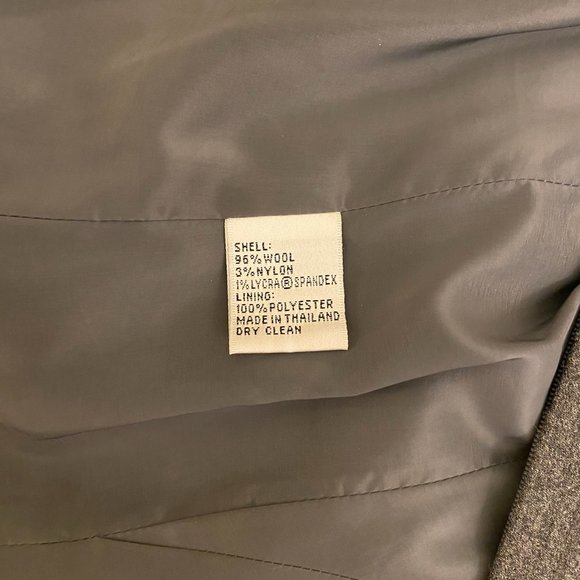 Talbots Italian Wool Women's Gray Jacket Size 14 (Large) Zipper Made in Thailand - Picture 7 of 7